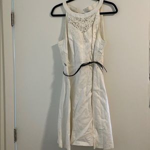 Linen belted dress